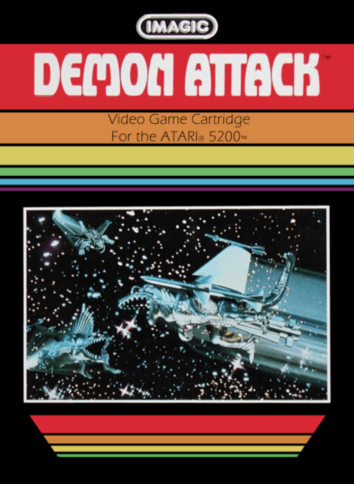 Demon Attack box art for Atari 5200